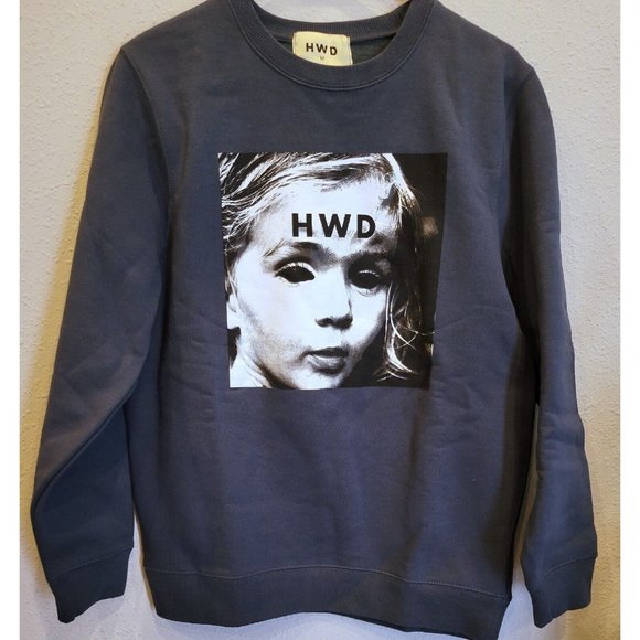 HALFWAY DEAD Blue HWD Sweatshirt Crew Neck Pullover Size MEDIUM Unisex - Picture 1 of 10